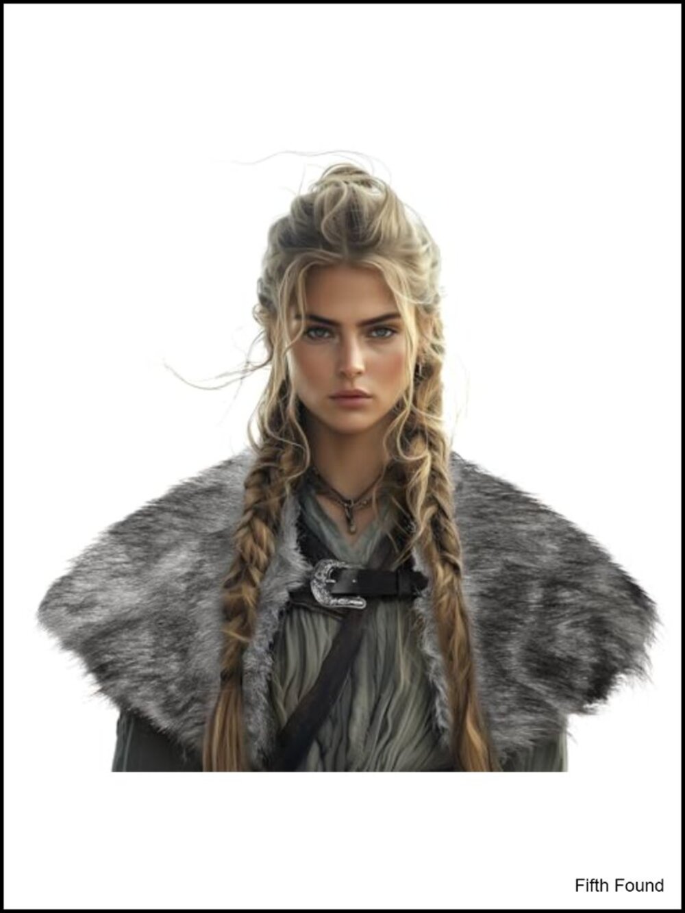 Faux Fur Shawl Collar Viking Medieval Costume Shoulder Wrap LARP
